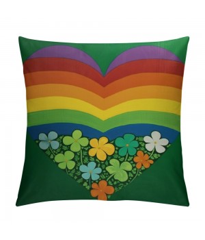 Ulloord St Patricks Day 18x18 Inch Throw pillowcase Green Home Sofa Decor pillowcase Happy Decoration Cushion Cases