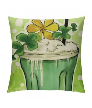 Ulloord St Patricks Day 18x18 Inch Set of 2 Throw pillowcase Hat Home Sofa Decor pillowcase Decoration Cushion Cases