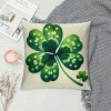 Ulloord St. Patrick's Day pillow Covers, Green Striped Wished Farmhouse Throw pillowcases for Home Sofa Couch Cushion Decoration