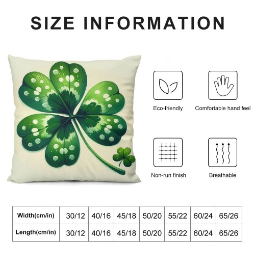 Ulloord St. Patrick's Day pillow Covers, Green Striped Wished Farmhouse Throw pillowcases for Home Sofa Couch Cushion Decoration