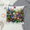 Ulloord Spring pillow Covers Colorful Flowers Butterfly Decorative pillow Cases Decorations Farmhouse Home Decor for Sofa