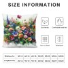 Ulloord Spring pillow Covers Colorful Flowers Butterfly Decorative pillow Cases Decorations Farmhouse Home Decor for Sofa