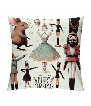 Ulloord Christmas pillow Covers Decorative Throw pillowcase Winter Holiday Cushion Cases Xmas Decoration for Home Party Sofa Couch