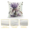 Ulloord Farmhouse Decor pillow Covers Eucalyptus Leaves Lavender Jar Grey Purple Decorative Throw pillow Covers pillowcase Spring Decorations for Sofa