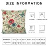 Ulloord Patriotic pillow Cover Flowers Decor Independence Day Decorations Cushion Case for Sofa Couch