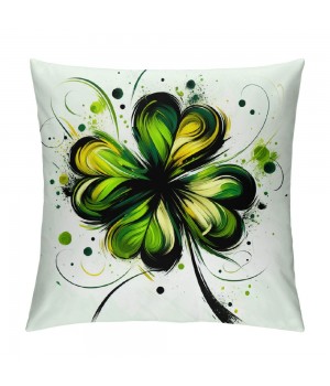 Ulloord St. Patrick's Day pillow Covers, Truck Green Farmhouse Decorative pillowcases for Home Sofa Couch Cushion Decoration