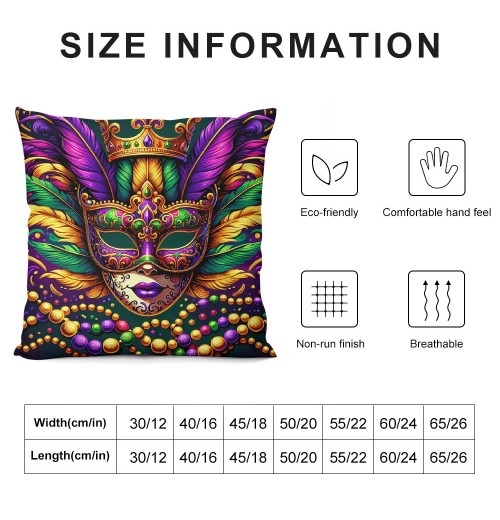 Ulloord Mardi Gras pillow Covers for Home Decorations Decor Happy Mardi Gras Throw pillows Decorative Cushion Cases Mardi Gras Decorations