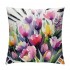 Ulloord Spring pillow Covers, Floral Striped Farmhouse Decorative Throw pillowcases for Home Sofa Couch Decoration