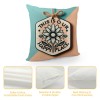 Ulloord Spring pillow Covers, Floral with This is Our Striped Blue Farmhouse Decorative Throw pillowcases for Home Sofa Couch Decoration