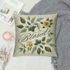 Ulloord Farmhouse pillow Cover Floral Decorative Spring Summer Decorations Cushion Case for Sofa Couch