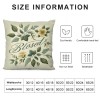 Ulloord Farmhouse pillow Cover Floral Decorative Spring Summer Decorations Cushion Case for Sofa Couch