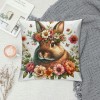 Ulloord pillow Covers Easter Eggs Floral Rabbit pillows Decorative Throw pillows Cushion Case Farmhouse Decor for Couch Sofa