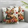 Ulloord pillow Covers Easter Eggs Floral Rabbit pillows Decorative Throw pillows Cushion Case Farmhouse Decor for Couch Sofa