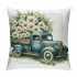 Ulloord pillow Covers Buffalo Plaid Daisy Truck Spring pillows Decorative Throw pillows Light Blue pillowcase Spring Decorations Farmhouse Decor for Sofa