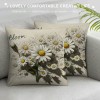 Ulloord pillow Covers Daisy Flower Market Bicycle Floral Spring pillows Decorative Throw pillows Cushion Case Farmhouse Decor for Couch Sofa