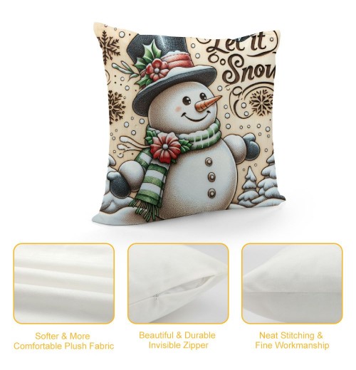 Ulloord Throw pillow Covers Christmas pillow Cover Vintage Xmas Outdoor Decorative pillow Cases Home pillowcase Cushion Cover for Sofa