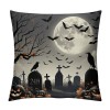 Ulloord Throw pillow Covers Halloween Skull Vintage&nbsp;Mediaeval Style&nbsp;Retro Home Decorative pillow Case &nbsp; Design Cushion Cover