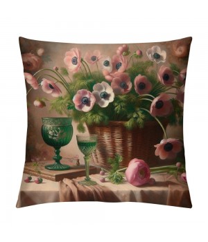 Ulloord Vintage Flower Throw pillow Covers &nbsp; Flower Floral Rustic Decorative Throw pillow Case pillow Cover Square Home Decor Couch