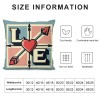 Ulloord &nbsp;Valentine's Day Love Throw pillow Covers Red Heart Decorative pillow Cover Wedding pillow Case Cushion Cover for Sofa Couch Bedroom Decoration