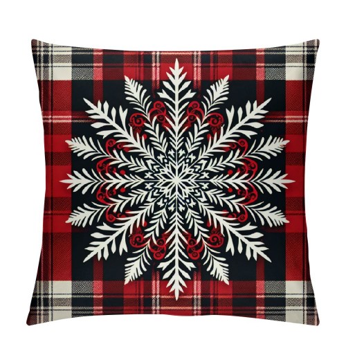 Ulloord Red Christmas pillow Covers Buffalo Plaid pillow Covers Christmas Tree &nbsp;pillow Case for Sofa Couch Xmas Decoration Throw pillow Cover