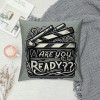 Ulloord Movie Clap-Stick Throw pillow Covers are You Ready Quote Throw pillow Case Cinema Decor&nbsp;pillow Cover Outdoor Decoration for Home Sofa Bed