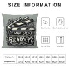 Ulloord Movie Clap-Stick Throw pillow Covers are You Ready Quote Throw pillow Case Cinema Decor&nbsp;pillow Cover Outdoor Decoration for Home Sofa Bed