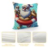 Christmas Blue Ocean Beach Decorations pillow Covers Swimming Holiday Winter Throw pillow Cases Outdoor Home Decor Cushion Cover for Sofa Couch