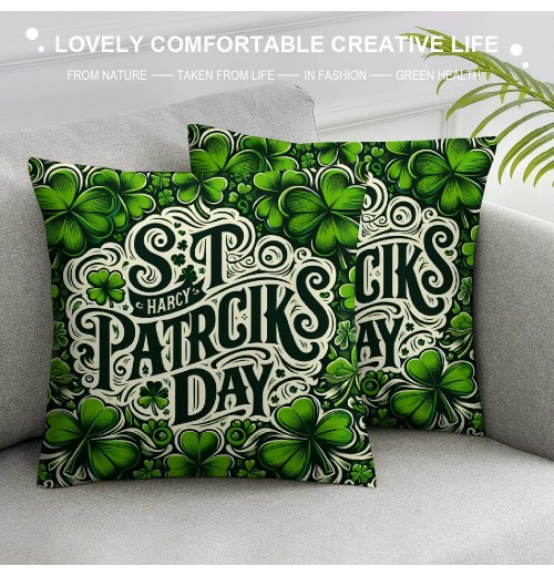 &nbsp;St.&nbsp;Patrick's Day Throw pillow Covers Square Decorative pillow Covers Cushion Cover