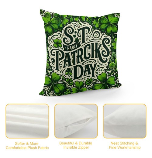 &nbsp;St.&nbsp;Patrick's Day Throw pillow Covers Square Decorative pillow Covers Cushion Cover