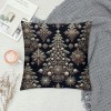 Merry Christmas Trees Black White Throw pillow Covers Winter Xmas Square Decorative pillow Cases Cushion Cover Outdoor Decorations Sofa