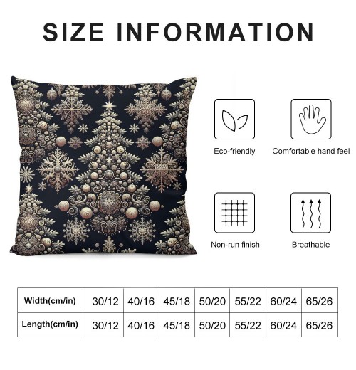 Merry Christmas Trees Black White Throw pillow Covers Winter Xmas Square Decorative pillow Cases Cushion Cover Outdoor Decorations Sofa