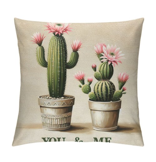 Ulloord Succulents Cactus pillow Covers Words Decorative Throw pillow Case Cushion Cover