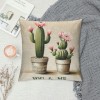 Ulloord Succulents Cactus pillow Covers Words Decorative Throw pillow Case Cushion Cover