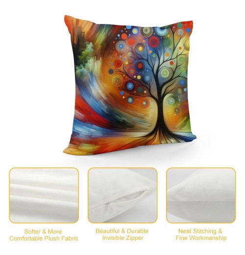 Ulloord Throw pillow Covers Oil Painting Square Home Decorative Cushion Cover for&nbsp;pillow Cases