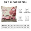 &nbsp;Happy Valentine's Day Throw pillow Covers Red Heart Truck pillow Cover&nbsp;Valentines Farmhouse pillow Cases Love Gift Cushion Cover Home Sofa pillowcase for Indoor Outdoor