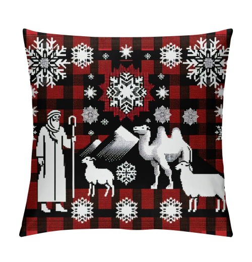 Red Black Buffalo Check Plaid Throw pillow Covers pillow Cover pillow Case Cushion Cover Decorative Home Sofa Couch