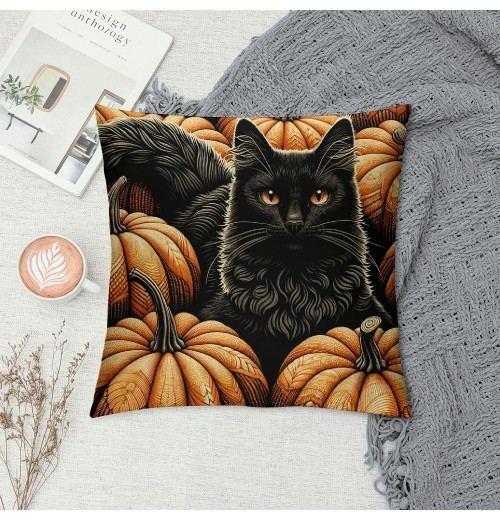 Vintage Fall Pumpkin Throw pillow Covers Halloween Decorative pillow Case Cushion Cover Square pillowcase Home Decor Sofa