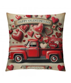  Vintage Wood&nbsp;Valentines Throw pillow Covers Happy Valentine's Day Quote pillow Case Retro Farmhouse pillow Cover Love Gift Cushion Cover for Couch