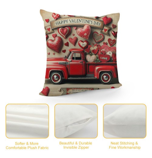  Vintage Wood&nbsp;Valentines Throw pillow Covers Happy Valentine's Day Quote pillow Case Retro Farmhouse pillow Cover Love Gift Cushion Cover for Couch