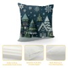  pillow Covers Blue Winter Holiday Farmhouse Decoration pillow Cases Cushion Cover for Home Sofa Couch