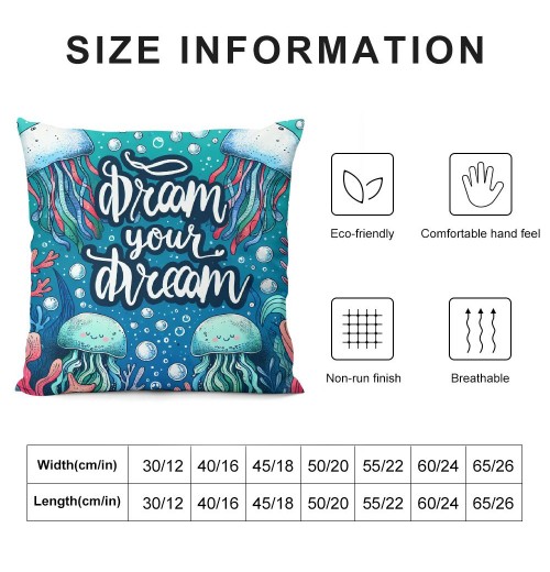  Throw pillow Cover Ocean Theme Beach Decorative pillow Cover Square Beautiful Cushion Cover Super Soft&nbsp; pillow Cases for Sofa Bedroom