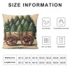 &nbsp;Christmas Decorative pillow Covers&nbsp;Christmas Trees with pillow Case Wood Background Merry Christmas Quote pillowcase Decor 