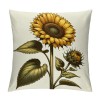 Ulloord Vintage Garden Theme&nbsp;Farmhouse Throw pillow Covers Yellow Sunflower Euro pillow Covers pillowcase Cushion Cover Home Garden Couch Bedroom