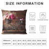 Ulloord &nbsp;Bicycle Throw pillow Covers with Spring Rose Flower pillow Case Brown Wood Background Farmhouse pillowcase for Home Sofa Couch Bedroom