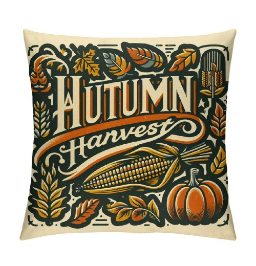 Ulloord Throw pillow Covers Vintage Fall Pumpkin&nbsp;Decor Throw pillow Case &nbsp; Cushion Cover Outdoor pillowcase for Couch