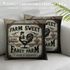  Farmhouse pillow Covers Vintage Wood Background Animal Decor Rustic pillow Case Farm Sweet Farm Lettering Cushion Cover Decor Sofa