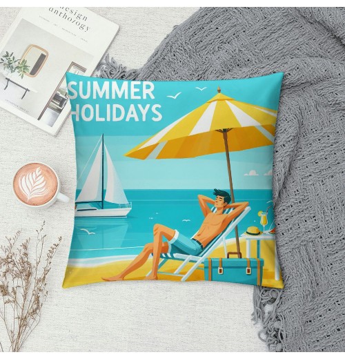  Summer Throw pillow Covers Quote Words pillow Cover Sea Beach&nbsp; Fruit Decorative pillow Case Cushion Cover Beach Theme