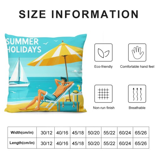  Summer Throw pillow Covers Quote Words pillow Cover Sea Beach&nbsp; Fruit Decorative pillow Case Cushion Cover Beach Theme