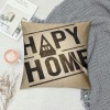 Ulloord  Happy Home Quotes Throw pillow Covers Farmhouse pillow Case Cushion Cover Home Decor Outdoor pillow Cover for Couch