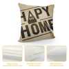 Ulloord  Happy Home Quotes Throw pillow Covers Farmhouse pillow Case Cushion Cover Home Decor Outdoor pillow Cover for Couch